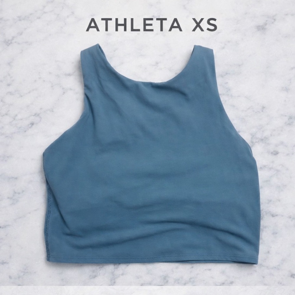 Athleta Slate Blue Crop Tank Top